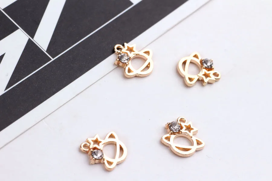 10 шт./упак. Rocket Star полые сплава Подвески золотой цвет кулон диетические аксессуары подходят серьги браслет ювелирные изделия