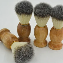 1 шт., нейлоновая щетка для бритья бороды для мужчин, бороды для лица, Парикмахерская, для чистки салона, инструмент для бритья, бритвенная щетка с деревянной ручкой