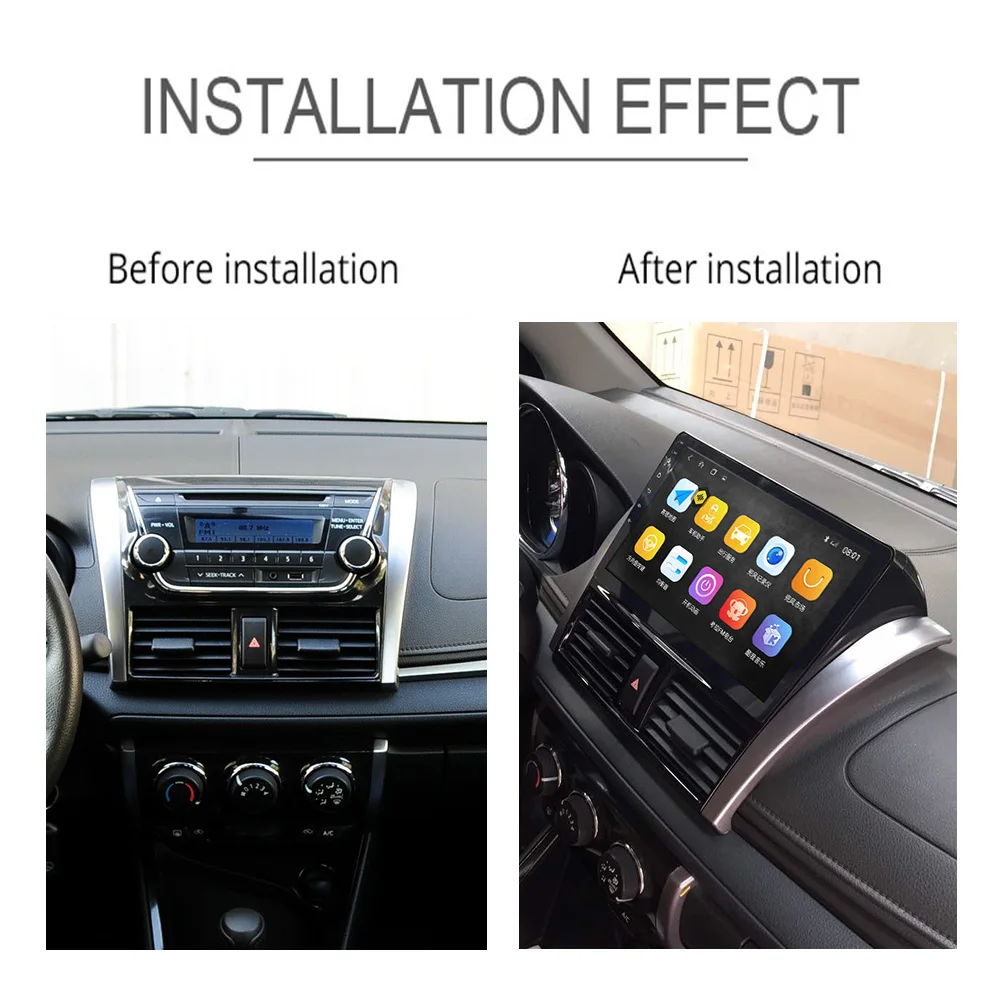 Cheap JIUYIN 10.1 Inch Android 7.1 Quad Core Car DVD Player For Toyota Vios Yaris L 2013 2014 2015 Car Multimedia Player 5