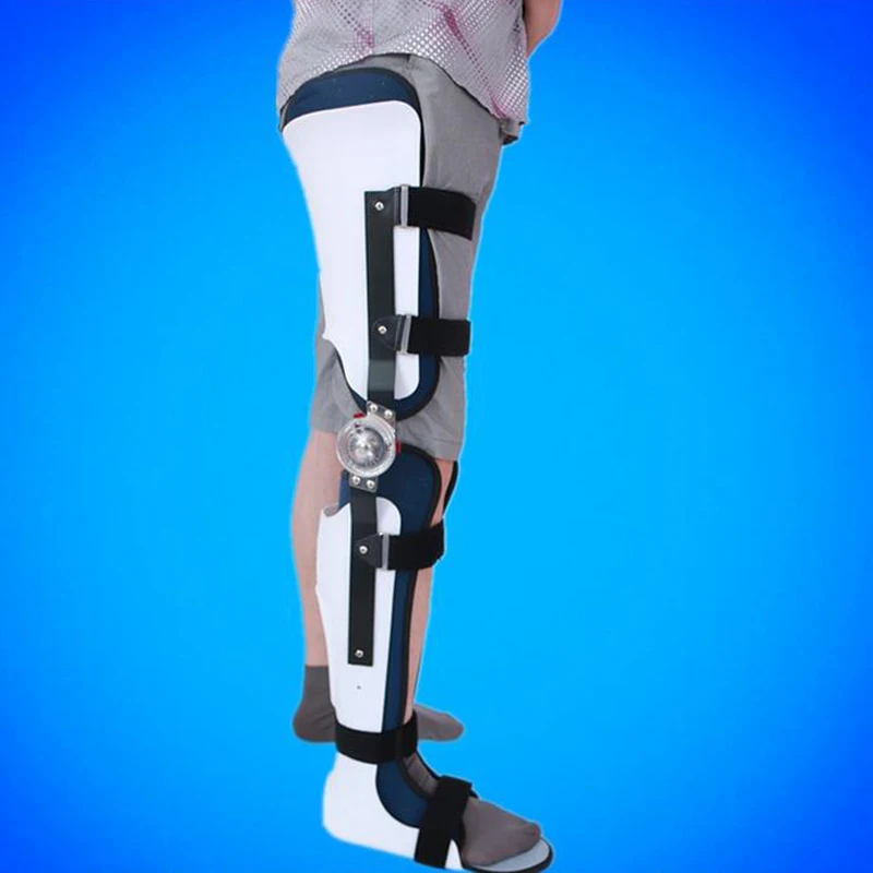 Регулируемое колено Ортез голеностопного сустава Иммобилизация поддержка перелома бедра лечебное устройство коленного скоба