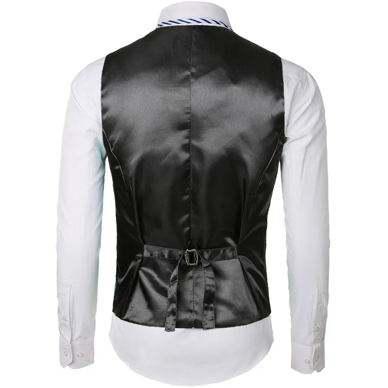 Мужской жилет Мода Золото стимпанк Бизнес платье жилет мужчины Slim Fit жилет мужчины без рукавов майка Masculino