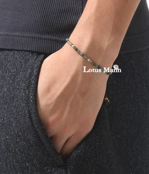 

Lotus mann Catherine net through natural seaweed stone bracelet very fine Kim men and women