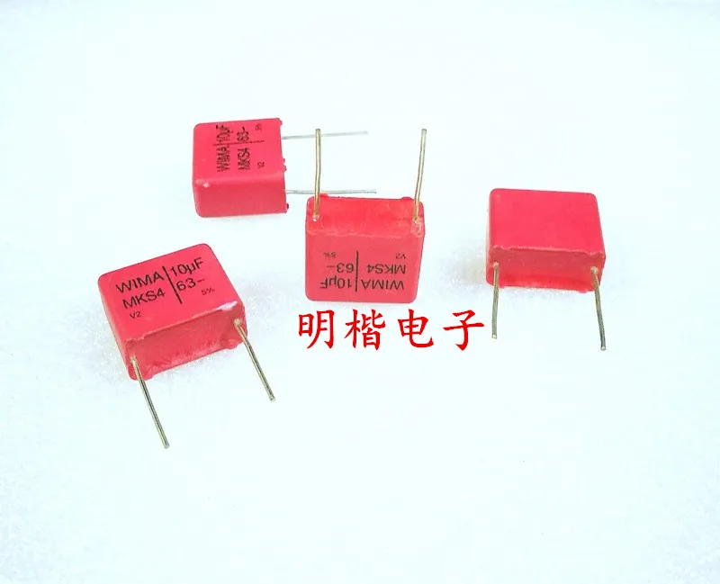

2019 hot sale 10pcs/20pcs Germany WIMA capacitor MKS4 63V 10UF 106 63V P: 15mm Audio capacitor free shipping