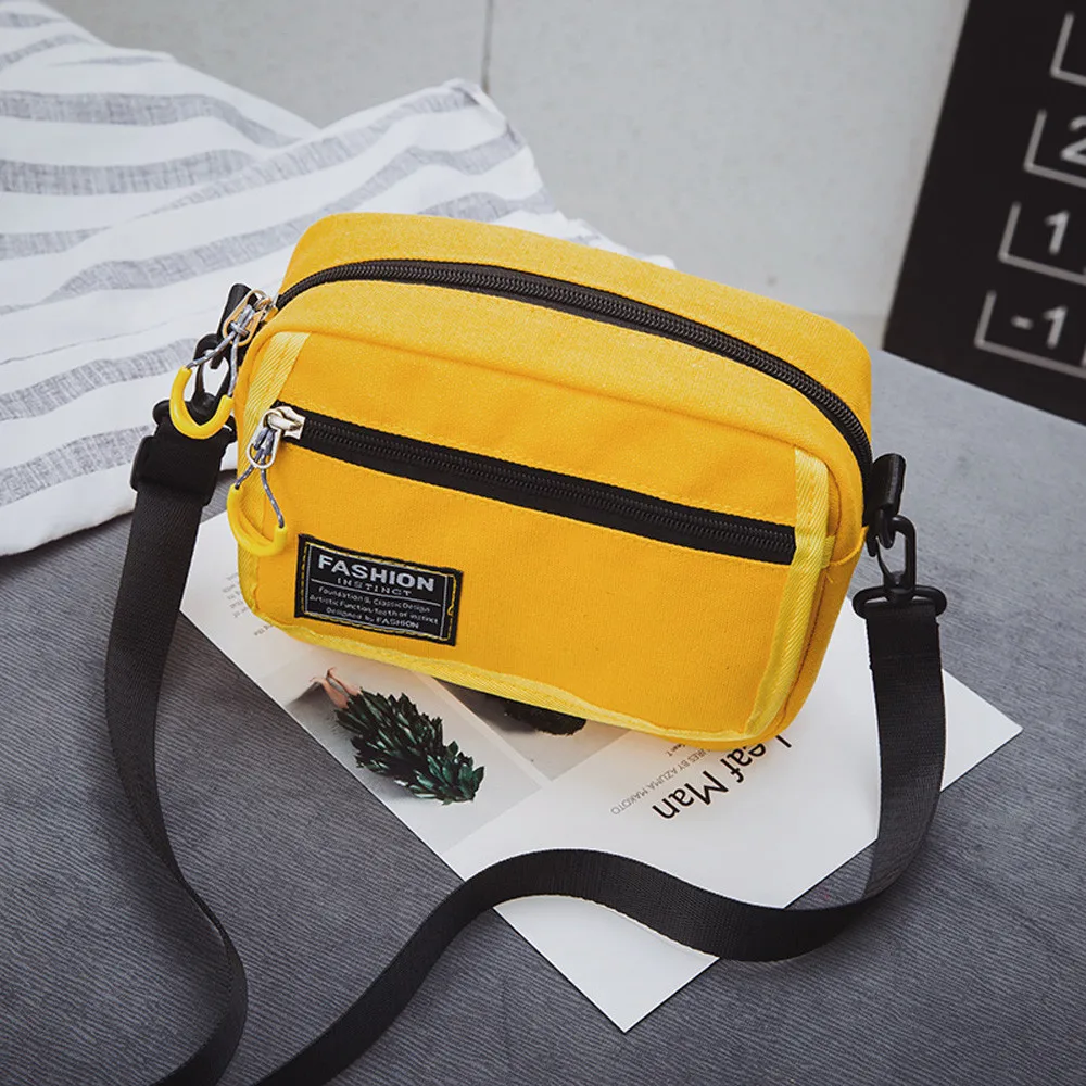 Aelicy girls Shoulder Bag Pure Color Casual Tote Lady Bag Canvas Zipper crossbody bag for women 2019 bolsa feminina dropshipping