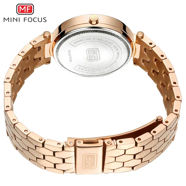 MINI FOCUS Fashion Ladies Wrist Watch For Women Reloj Mujer Montre Femme Relogio Feminino Brand Luxury Rose Gold Stainless Steel 6