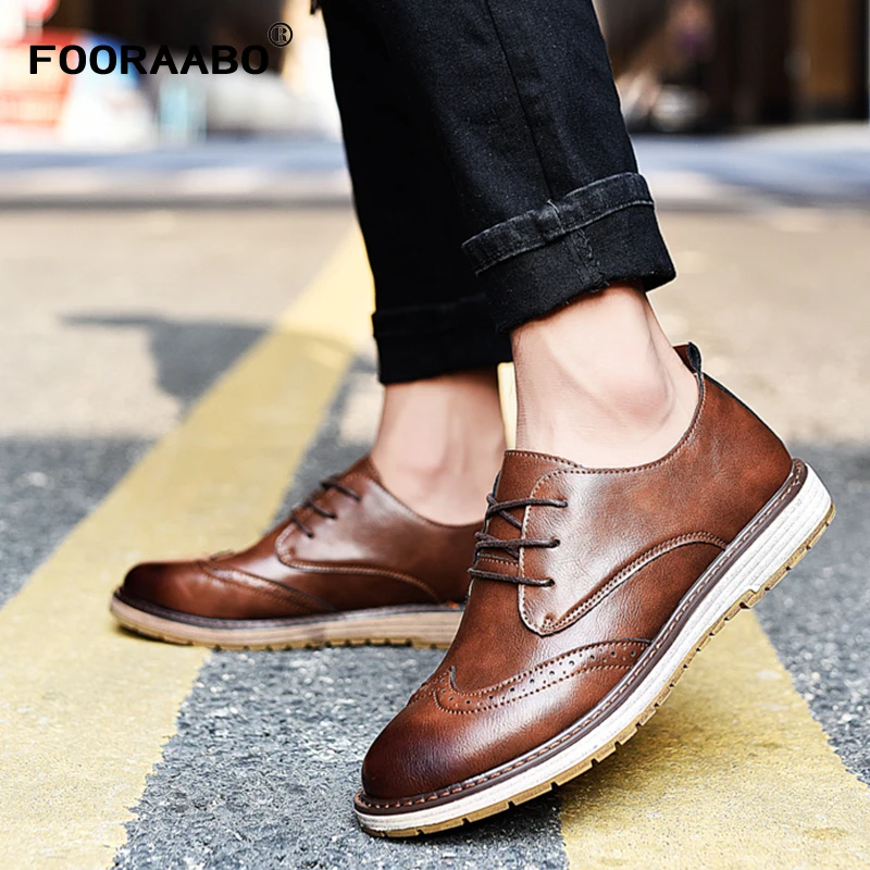 mens casual brogue shoes