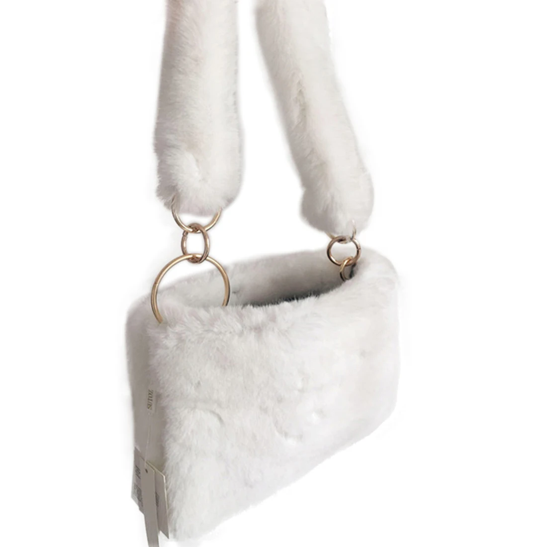 Chic New Fashion Women Plush Shoulder Bag Casual Las Handbag Chic New Fashion Women Plush Shoulder Bag Casual Las Handbag Metal Ring Fax Fure Envelope Phone Case Female Bolsa In Bags From Luggage On
