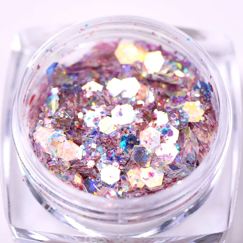BORN PRETTY Красочные Блестки для ногтей блестки 1 г Сияющие неравномерные хлопья