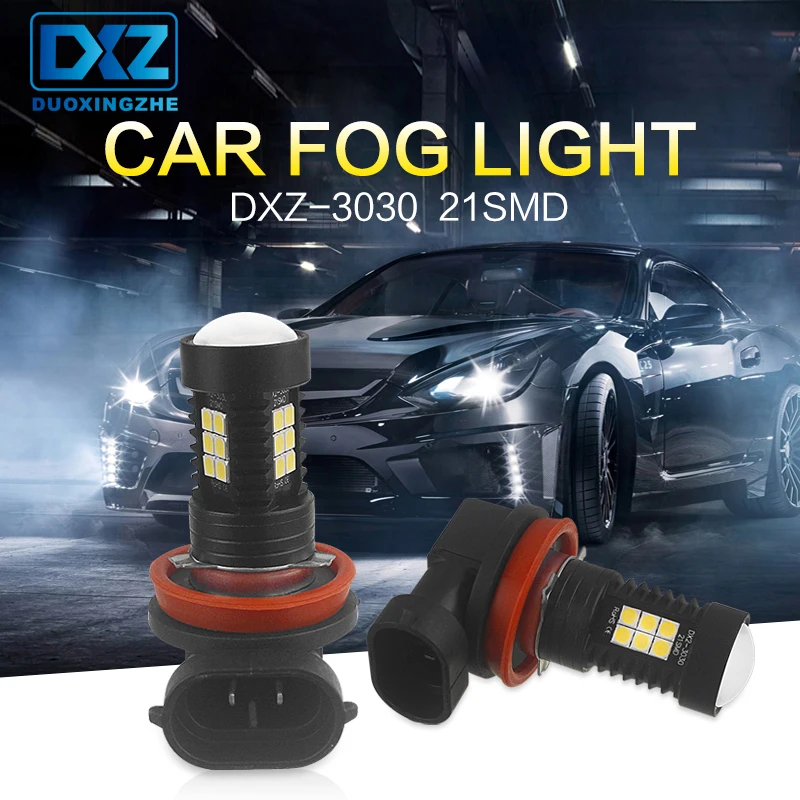 

DXZ 2PCS DC 12V-24V Car H8 H11 9005/HB3 9006/HB4 LED Bulb Car Fog Light Super brights Auto Light