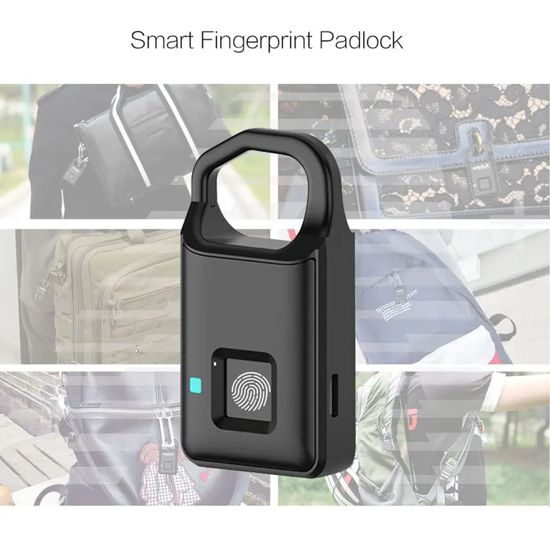 Высокое качество отпечатков пальцев ID padlock портфель бизнес сумка Противоугонная умный удобный замок