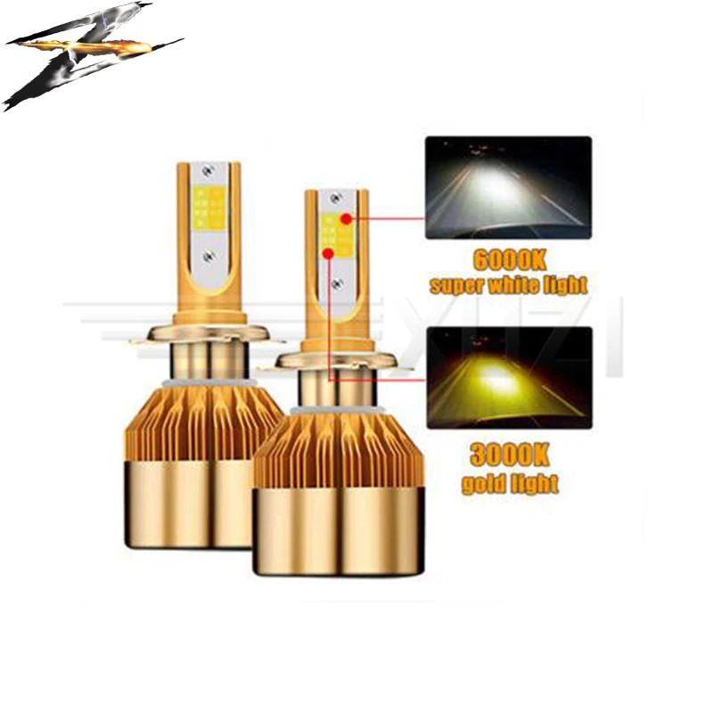 

LED Bulbs H1 H3 H4 H7 H8 H11 HB3 HB4 LED Headlight Kit 3000 K 6000 K 9600LM Double Color Car LED Headlamp 12 V