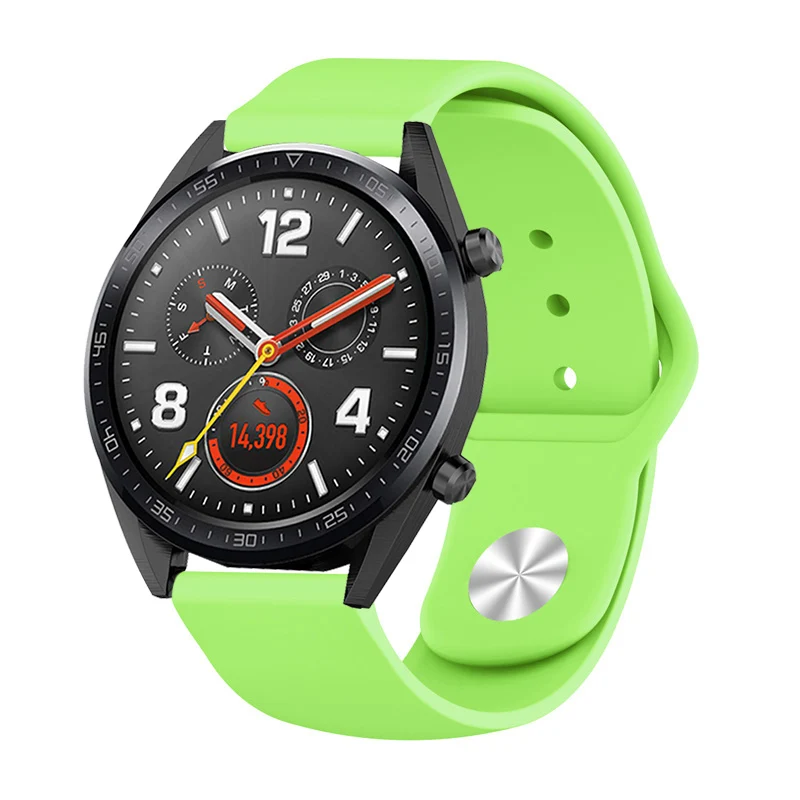 Сменные спортивные силиконовые 22 мм ремешки для часов huawei Watch GT Honor Magic Black man спортивный браслет ремень для huawei GT Active