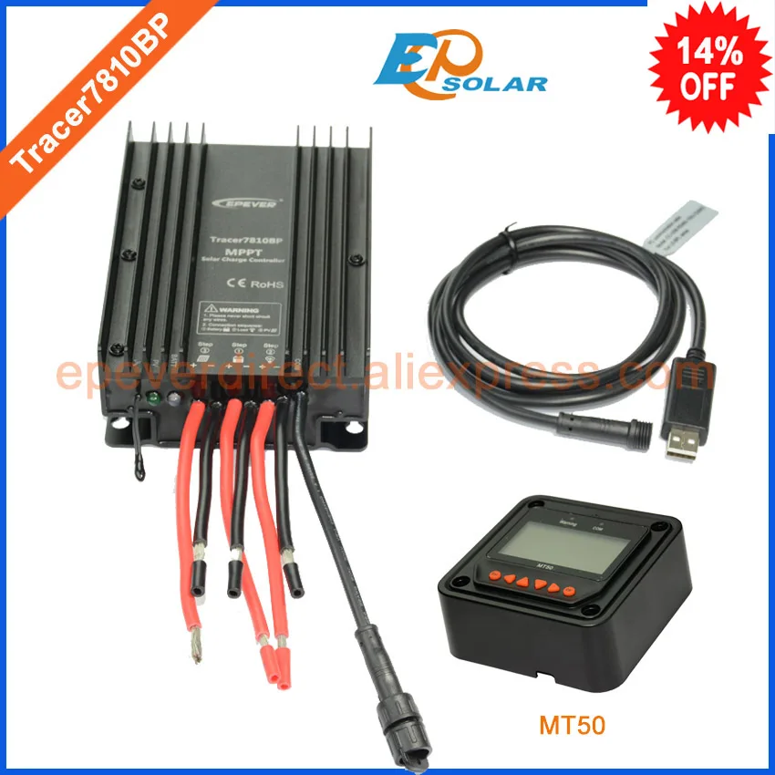 

24v 30A 30amp solar tracer mppt 2017New product controller Tracer7810BP 12v 24v auto work MT50 meter and USB cable