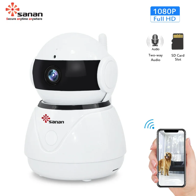 Sanan 1080P Беспроводная мини-камера двухсторонняя аудио Wifi CCTV камера ИК ночного видения камера наблюдения для дома Wifi Kamera Danale