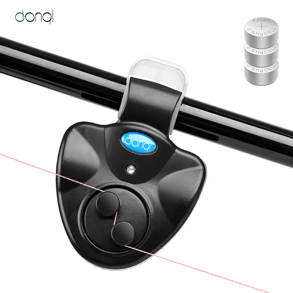 

DONQL New LED Light Fishing Alarms Fishing Line Gear Alert Bite Sound Alarm Bell Clip Rod Alarm Supplies