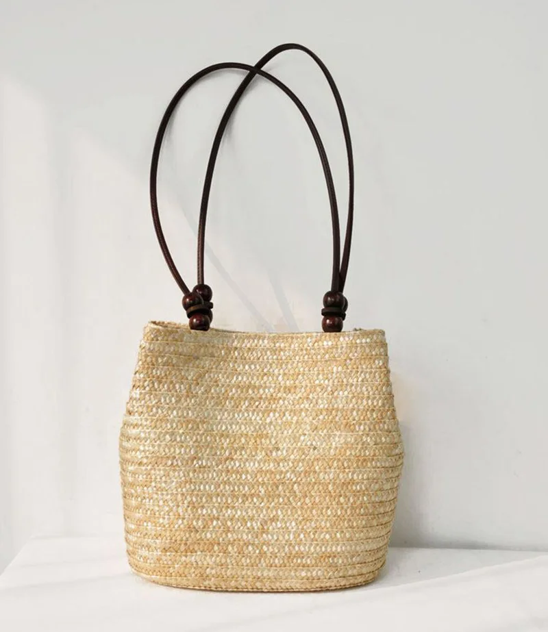 Women Shoulder Bags Straw Woven Beach Handbag Casual Big Capacity Fashion Designer Bolsa Feminina Tote Borse SS0288 (2)