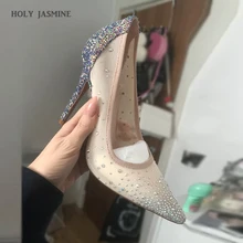 Crystal Shoes Woman Wedding Thin High Heels Womens High Heel Shoes Summer New Ladies Shoes Party Platform Pumps Women Rhinestone Crystal Shoes Woman Wedding Thin High Heels Womens High Heel Shoes Summer New Ladies Shoes Party Platform Pumps Women Rhinestone