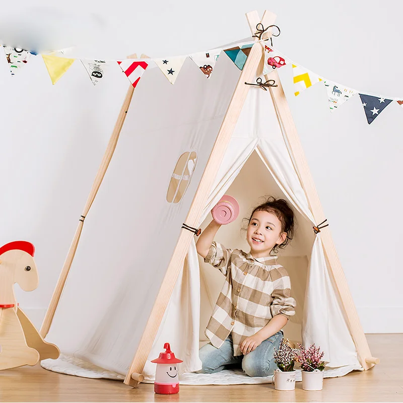 small pure and fresh and pure cotton tents baby toys cloth tents every birthday present children's tent