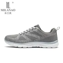 2016 MILANAO New Summer Sports Flyknit Racer Running Shoes For Men & Women Breathable Men’sAthletic Sneakers Krasovki zapatillas