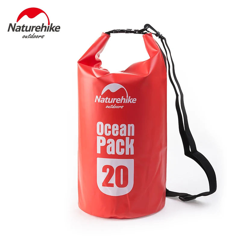 NatureHike 5L 10L 2 Высокое качество Открытый водонепроницаемый сумки Сверхлегкий Кемпинг Туризм сухой дрейфующий Каякинг bolsa непроницаемый - Цвет: 20L Red