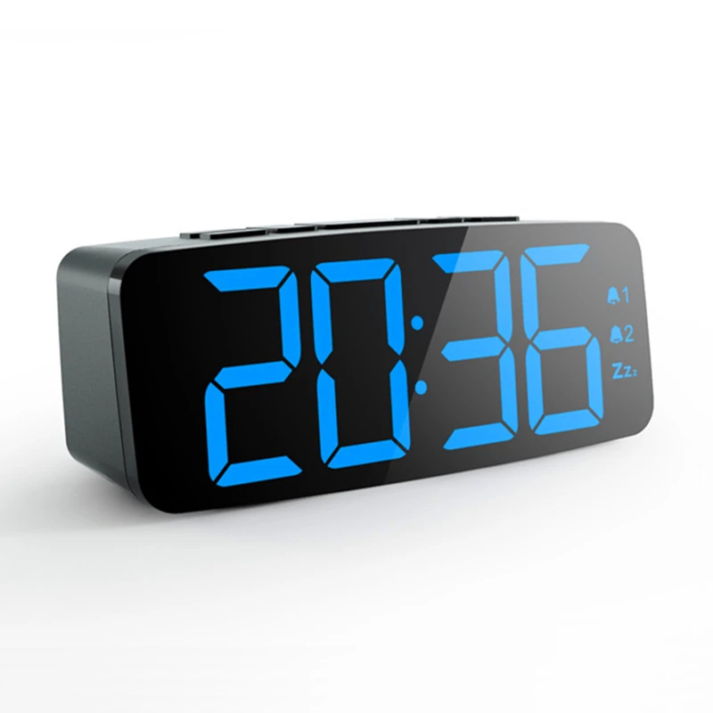 Grandi numeri elettrico LED di allarme orologio con doppio allarme Camera  Da Letto silenzioso snooze della sveglia luminosa orologio da tavolo  digitale|Alarm Clocks| - AliExpress