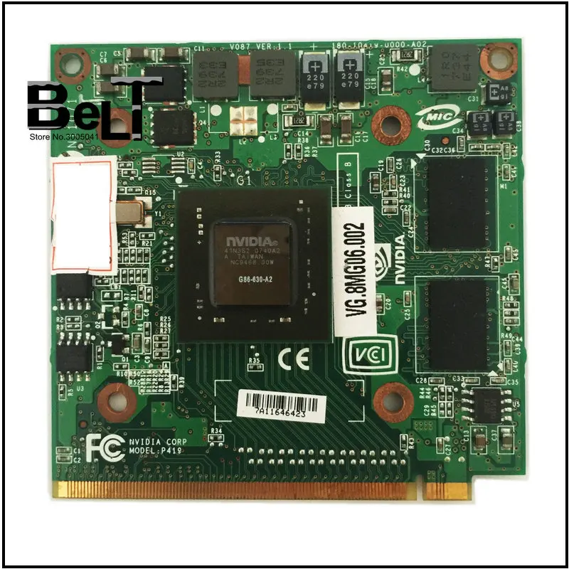 Tarjeta gráfica de vídeo para GeForce 8400M GS 8400MGS DDR2 128MB, para ...