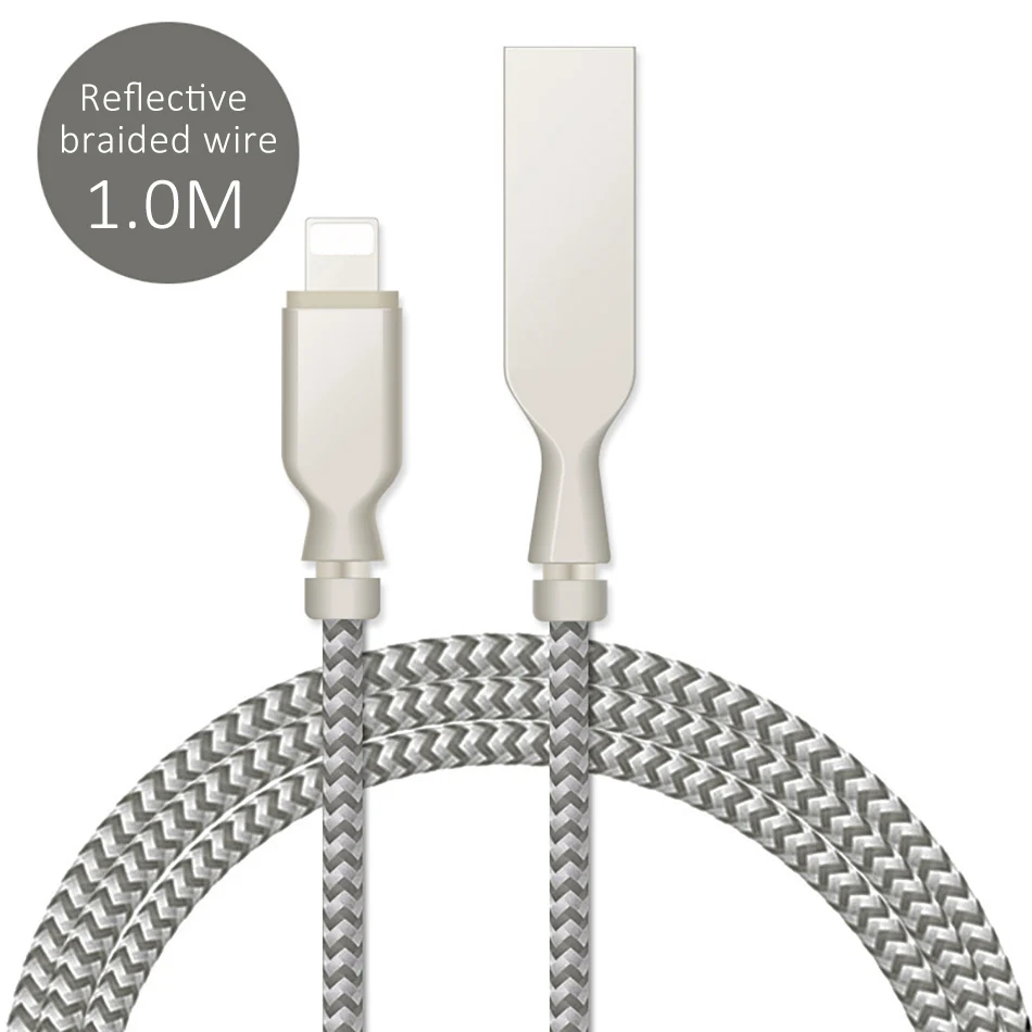 NOHON Nylon Sync Data Charging Cable For iphone 5 SE 6S 7 8 X Plus XS XR XS MAX 2.4A Fast Charger Line Lighting Charge Cord Line (13)