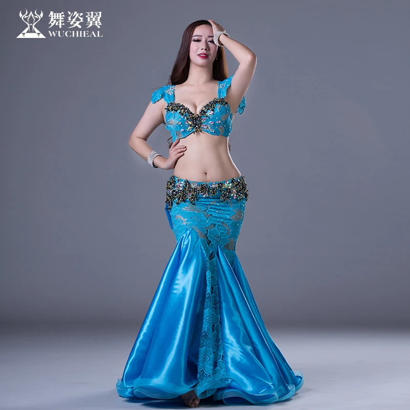 Bellydance стразы кружево высокое качество одежда для выступлений костюм танца