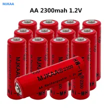 10/20 штук 1,2 V AA 2300 мАч никель-металл-гидридного аккумулятора 2A Высокое качество нейтральный аккумуляторная батарея для камеры, игрушки