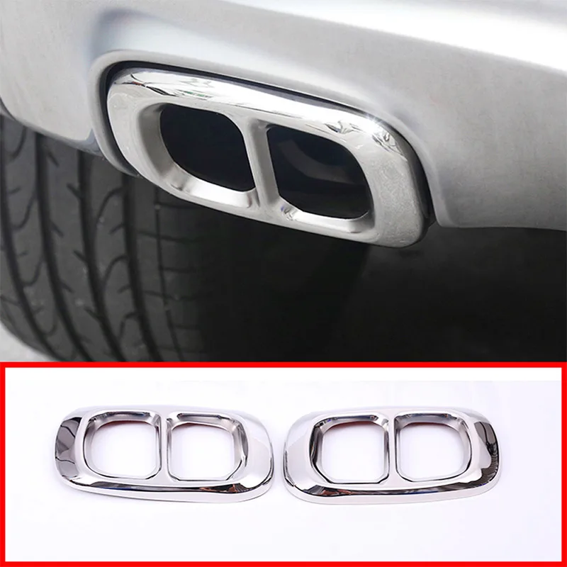 

2pcs Stainless Steel Chrome For Mercedes Benz GLA Class X156 Car Exhaust Output Tail CoverTrim For Infiniti Q30 QX30 Accessories