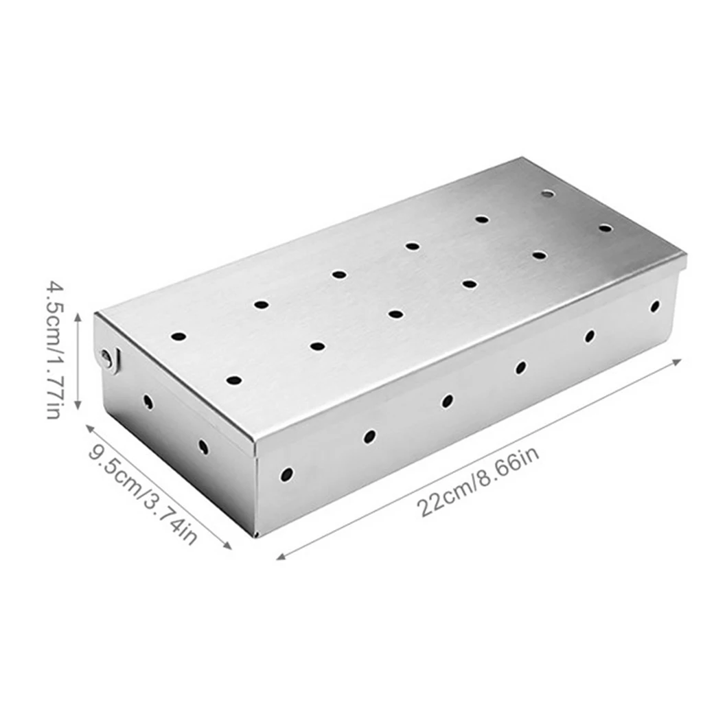 Meat Smoking Barbecue Smoker Box For BBQ Wood Chips & 1Pcs Meat Claw