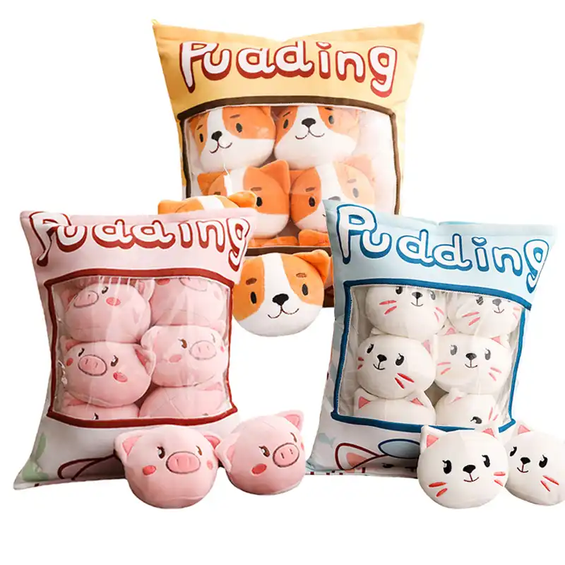 Kawaii Boudin 8 Pièces Cochon Chat Chien En Peluche