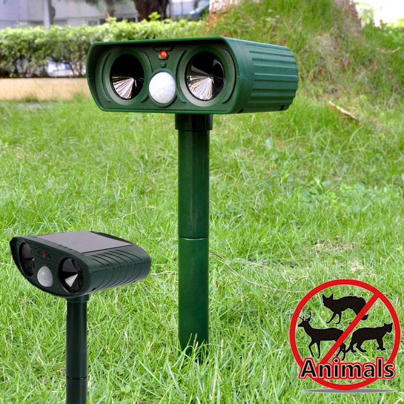 

Mole Repellent Solar Power Ultrasonic Mice Mouse Snake Bird Dog Cat Boar Fox PIR Sensor Animal Repeller Pest Control Garden Yard