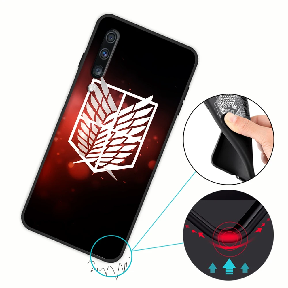 Мягкий чехол Levi Ackerman для Samsung Galaxy A50 A6 Plus A7 A8 2018 A5 A9 A10 A30 A40 A70|Бамперы| |