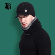 [FLB] Skullies Beanies, мужской шарф, вязаная шапка, мужская шапка, шапка, теплая шерсть, толстые зимние головные уборы для мужчин и женщин, шапочка F18041