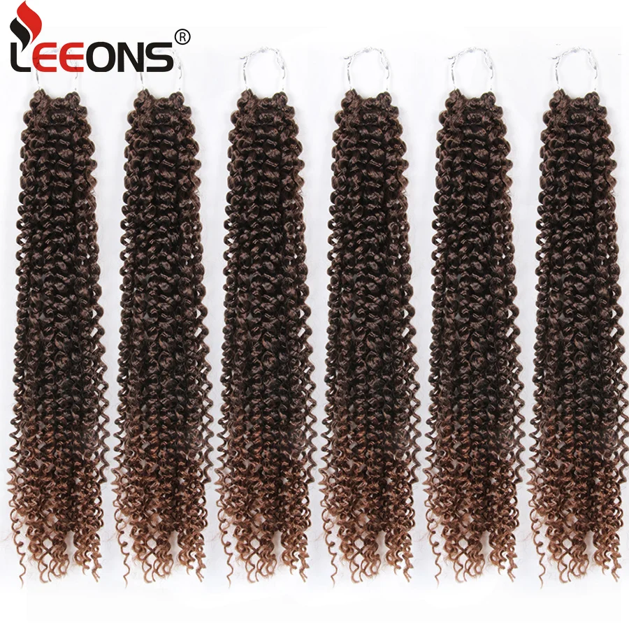 

Leeons 18Inch Passion Twist Synthetic Crochet Braid Hair Extension Ombre Braiding Hair Goddess Spring Kinky Twist Freetress Hair