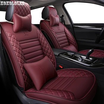 

[kokololee] pu leather car seat covers for honda cr-v camry ford s-max peugeot 508 hyundai solaris geely mk auto accessories