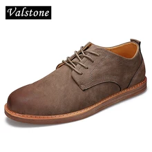 Valstone 2017 New Men’s casual Leather shoes male British style soft moccasin flats simple gommino Autumn wild shoes men sizes