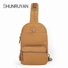 SHUNRUYAN Мода Высокое качество отдыха холст человек груди Сумка Талия пакеты мини сумка слинг дорожная сумка-мессенджер маленькая сумка