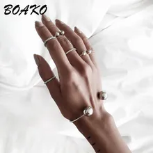 Charming Cuff Bracelets for Women Bangles Double Ball Head Bracelet Boho Jewelry Fashion Accessories Simple Bracelet & Bangle charming solid color heart cuff bracelet for women