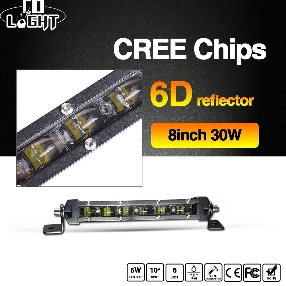 

CO LIGHT 6D 8 Inch 30W LED Light Bar Combo Led Work Light For Off Road 4x4 Trucks UAZ ATV 4WD 12V 24V Auto Driving Fog Lights