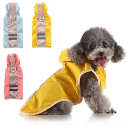 Pet Плащ Водонепроницаемый куртка с капюшоном куртка пончо дождевик для домашних животных собака плащ для маленьких средний большой собаки