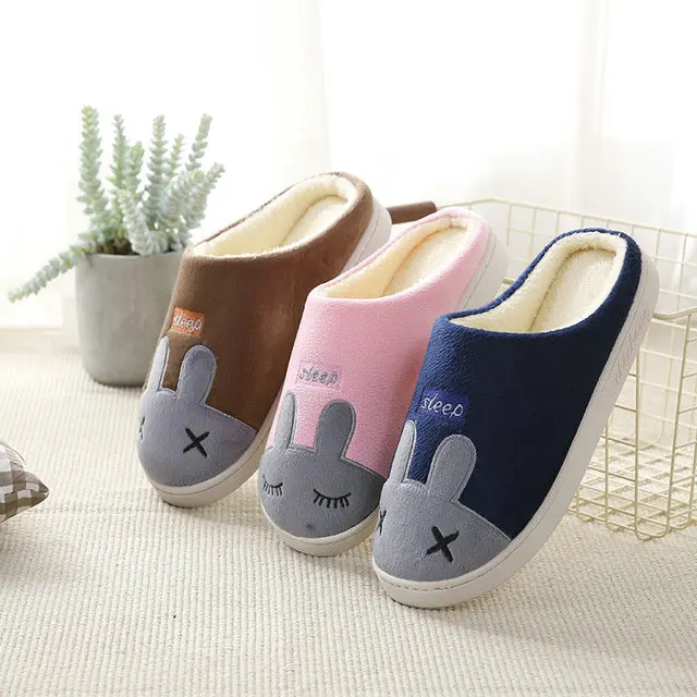 New Soft Sole Anti-slip House Cute Animal Design Slippers Fuzzy Men Woman Slipper For Indoor (12)
