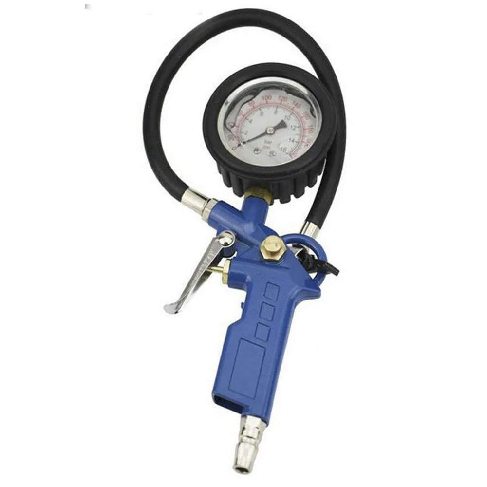 Tire Air Pressure Gun Inflator with Gauge PSI BAR Dual Range