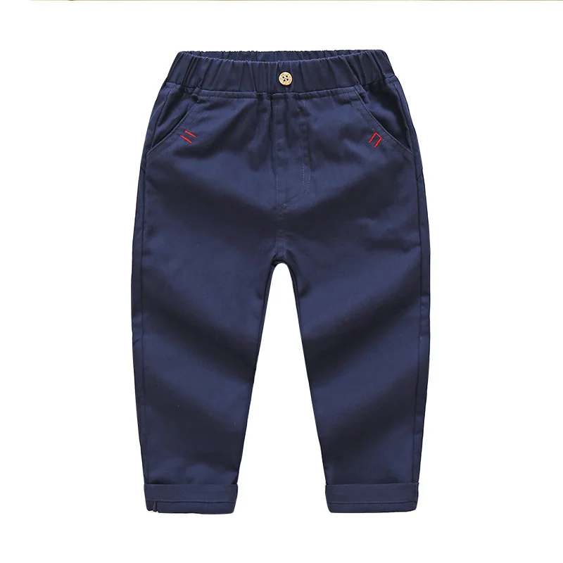 Детские эластичные штаны г. новые осенние детские повседневные длинные штаны для мальчиков хлопок