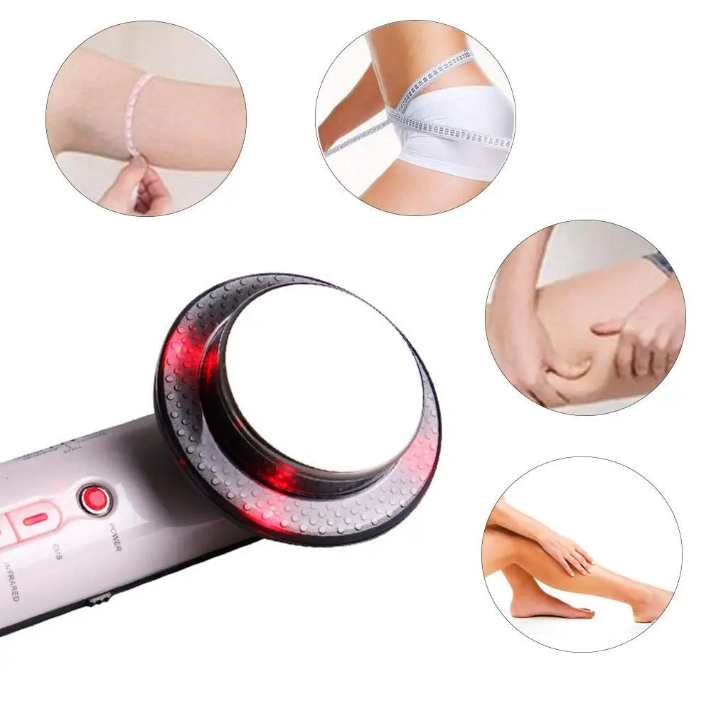 Queimador de Gordura 3 em 1 Face Lifting Infravermelho Ultra-sônico Corpo Dispositivo Massageador Ultra-som Emagrecimento Cavitação Rosto Beleza Máquina Ems 11 Powered Dispositivos De Limpeza Facial