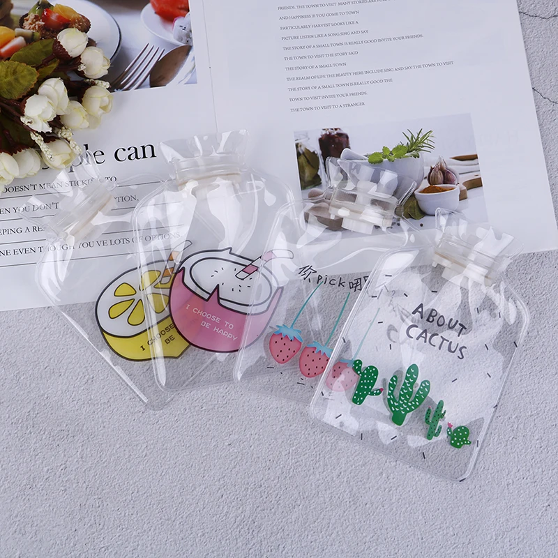 

cold cool ice bag Cartoon reusable ice pack Cute Mini Transparent Hot Water Bottles Small Portable Hand Warmer Water cooling