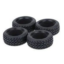 Eboyu ™ 4 unids/set 1/10 granos run flat neumático de coche de rally para traxxas hsp tamiya kyosho hpi rc rally car model