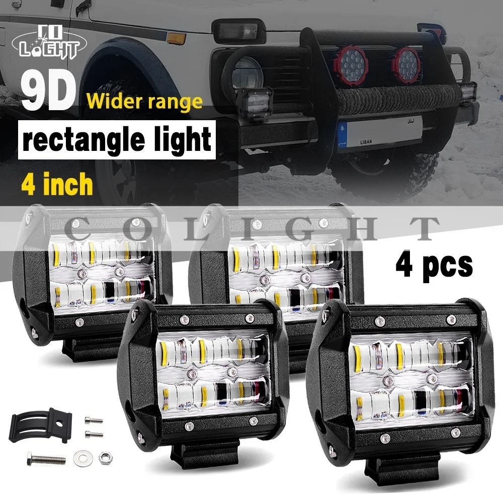 

COLIGHT 30W 4 Inch LED Work Light Bar 9D Auto DRL Driving Light Bar for 4WD Offroad Toyota ATV SUV Motorcycle Fog Lamp 12V 24V
