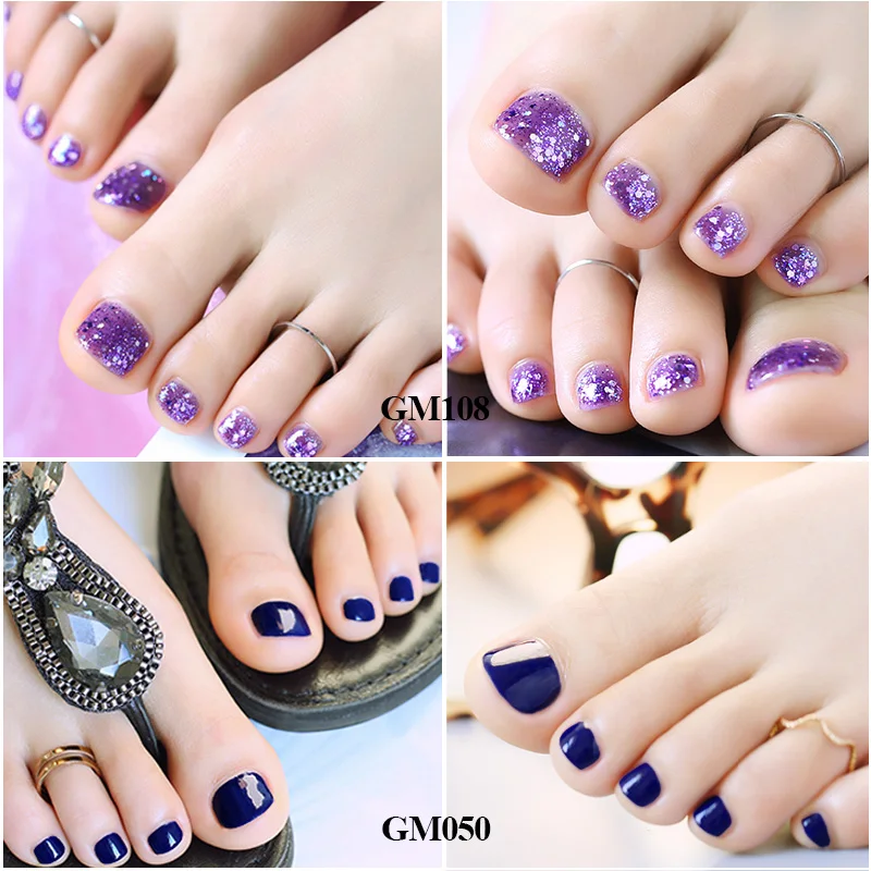Uv Gel For Summer Foot Nail Art Colorful Diamonds Gel Lacquer